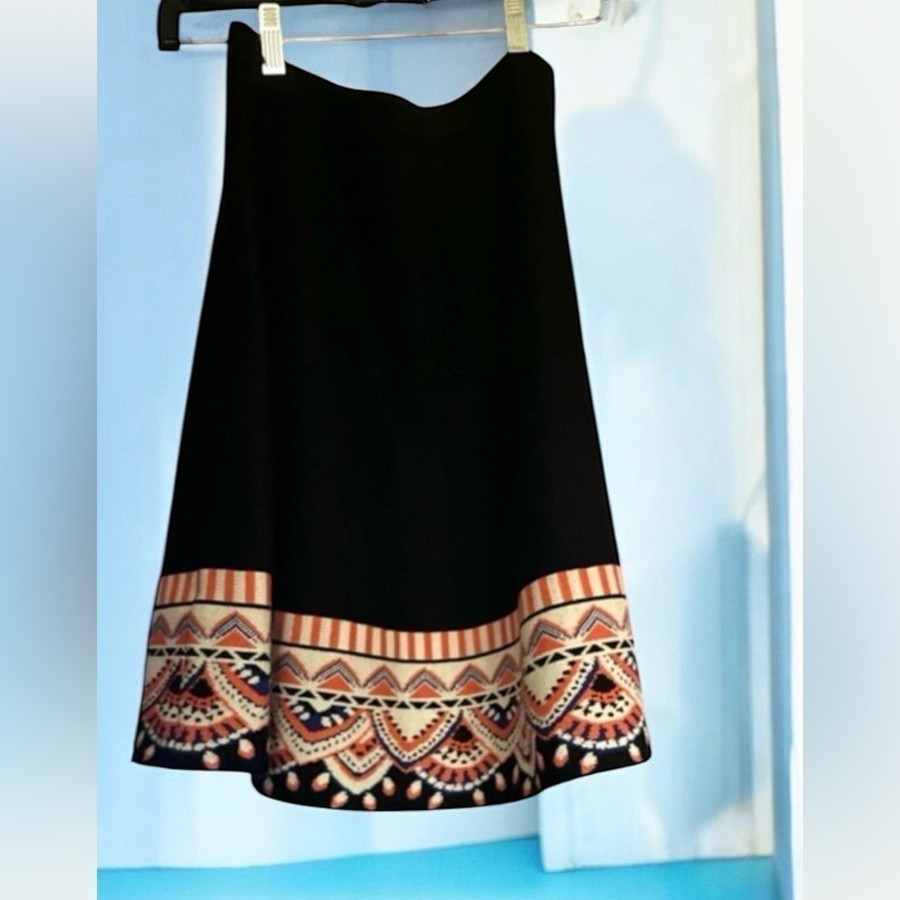 Spense knit skirt Rayon blend Sz M 
Casual office 
Vintage style pattern ALine